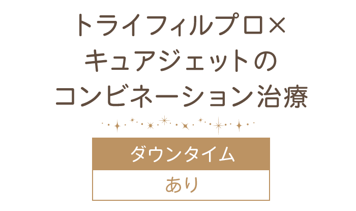 トライフィルプロ×キュアジェットのコンビネーション治療