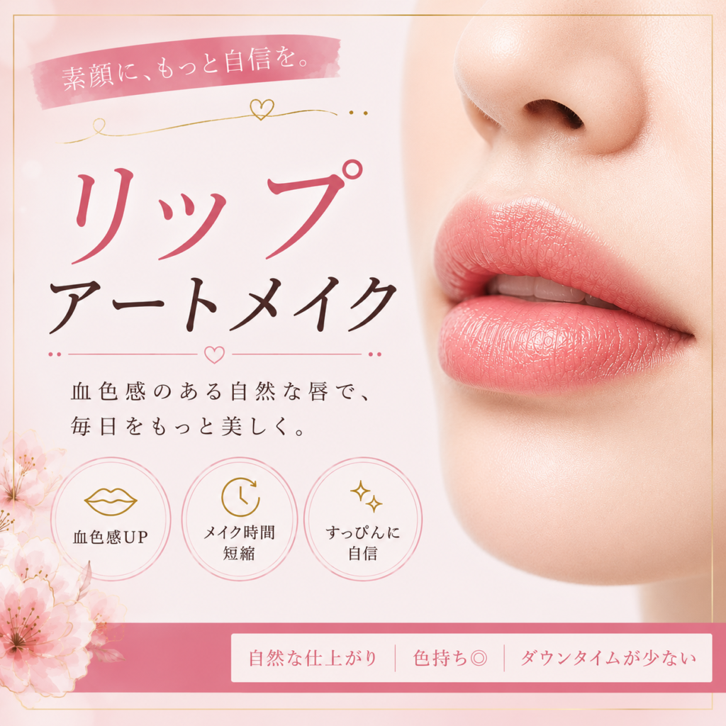 アートメイク リップ（唇）｜色・持ち・ダウンタイムを皮膚科専門医が